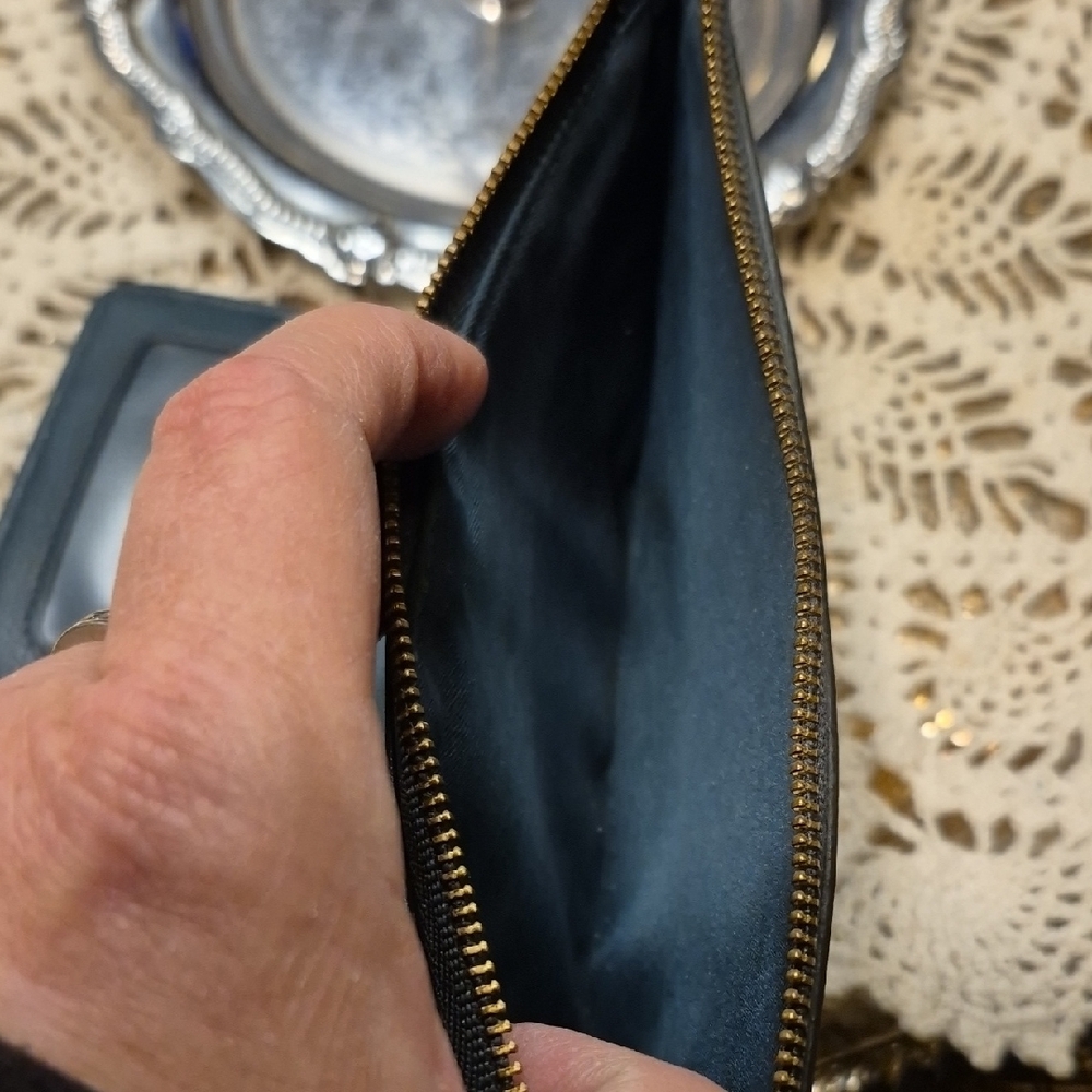 Fossil Dark Green Teal Leather Wallet - Picture 7 of 12